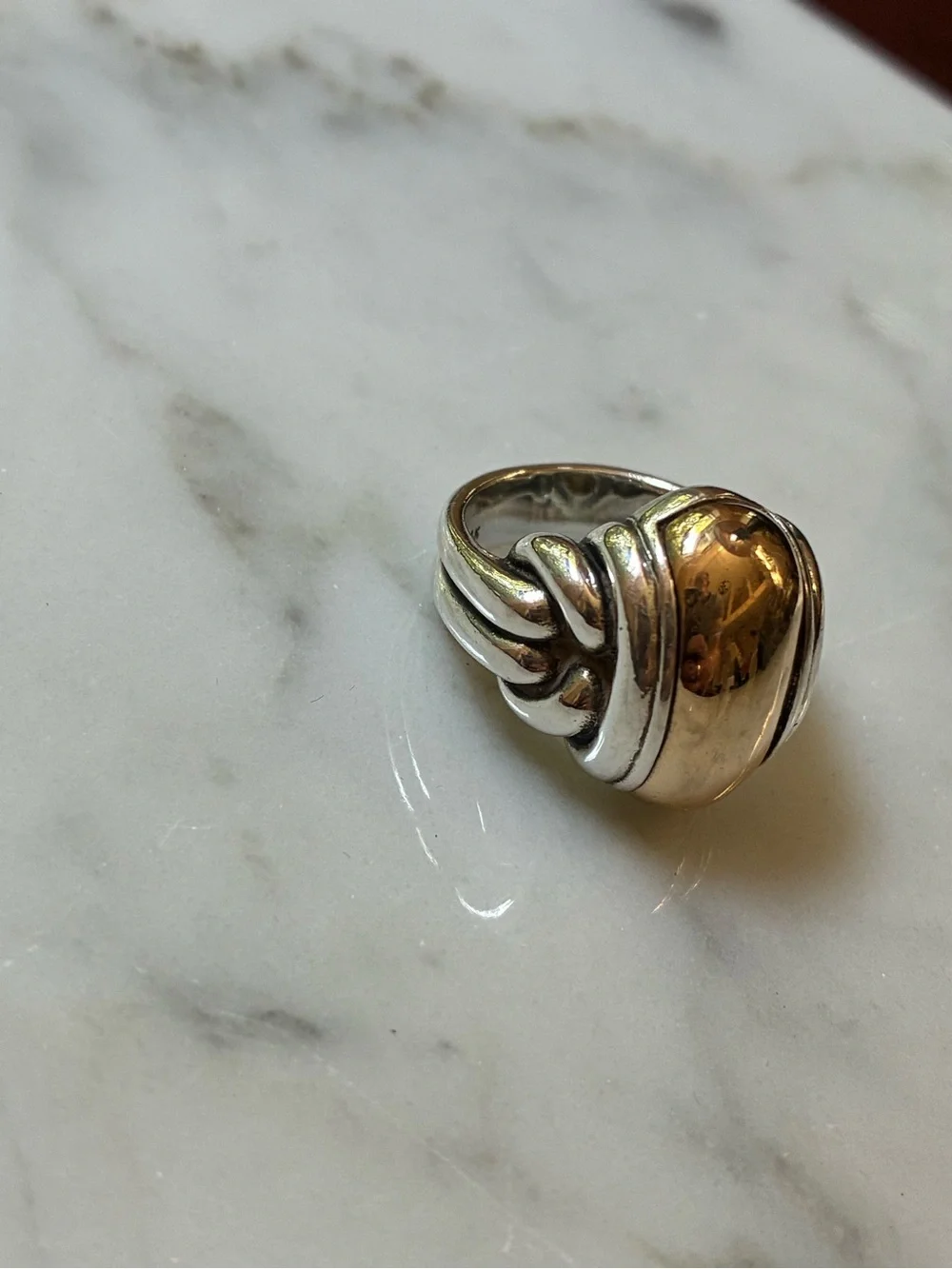 James Avery two-toned Knotted Dome Ring